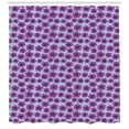 thumbnail image 3 of Vibrant Shower Curtain, Repetitive Basic Hand Drawn Pink Poppies Purple Tones Print, Fabric Bathroom Set with Hooks, 69"WX70"L, Fuchsia Blue Violet Pale Ceil Blue, by Ambesonne, 3 of 3