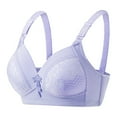 thumbnail image 1 of Clearance Sale 2025 Bra Ladies Summer Solid Color Non Non Rim Thin Cotton Gathering Underwear Bra, 1 of 2