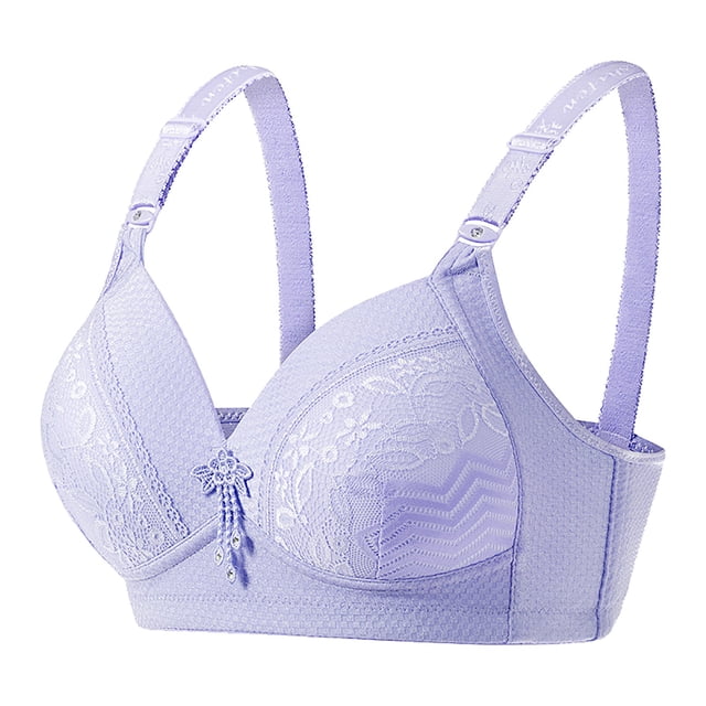Clearance Sale 2025 Bra Ladies Summer Solid Color Non Non Rim Thin Cotton Gathering Underwear Bra