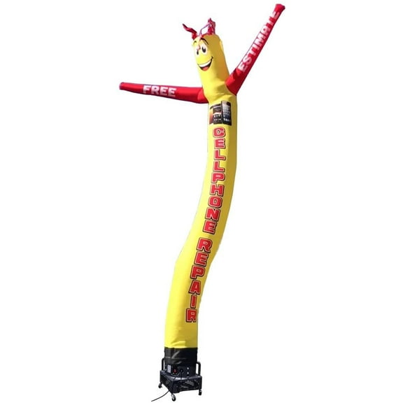 Cellphone Repair 20 Foot Tall Inflatable Tube Man Air Powered Waving Puppet for Outdoors, Replacement Dancer Only