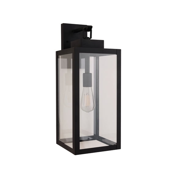 Craftmade - Marin 1 Light 20.63 in. Textured Black Finish Wall Mount Outdoor Lantern with Clear Glass Shade