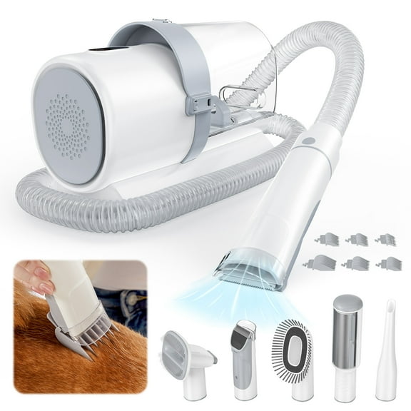 JIOABL Dog Vacuum for Shedding Grooming Hair, 10000Pa Strong Grooming Kit for Pet, with 2.5L Large Capacity, 5 Pet Grooming Tools, Quiet