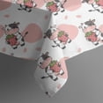 thumbnail image 5 of White Cow Strawberry Pattern Square Tablecloth,Waterproof Square Table Cover,Wipeable Spillproof Washable Table Cover for Home Kitchen Party Decor 52"x52"(132x132cm), 5 of 6