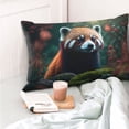 thumbnail image 4 of Salouo Forest Plant Raccoon Pattern Pillow Cases,1PC Pillow Covers with Envelope Closure Decorative Pillow Case for Bed Couch,Pillows Not Included-20"x30", 4 of 6