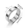 thumbnail image 4 of EOEMY Ring Women Titanium Anti-Anxiety Rotating / Fidget Gifts Spinner Rings Men Steel-Gold-13, 4 of 9