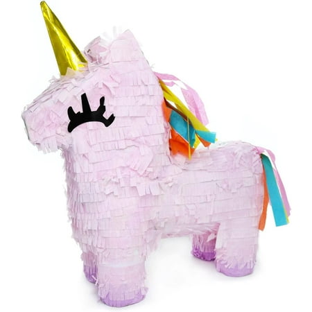 GIFTEXPRESS 16-Inch Pink Unicorn Pinata for Kids Birthday Party, Cinco De Mayo, Fiestas Decorations Party Favors (16 x 13 x 4 In)