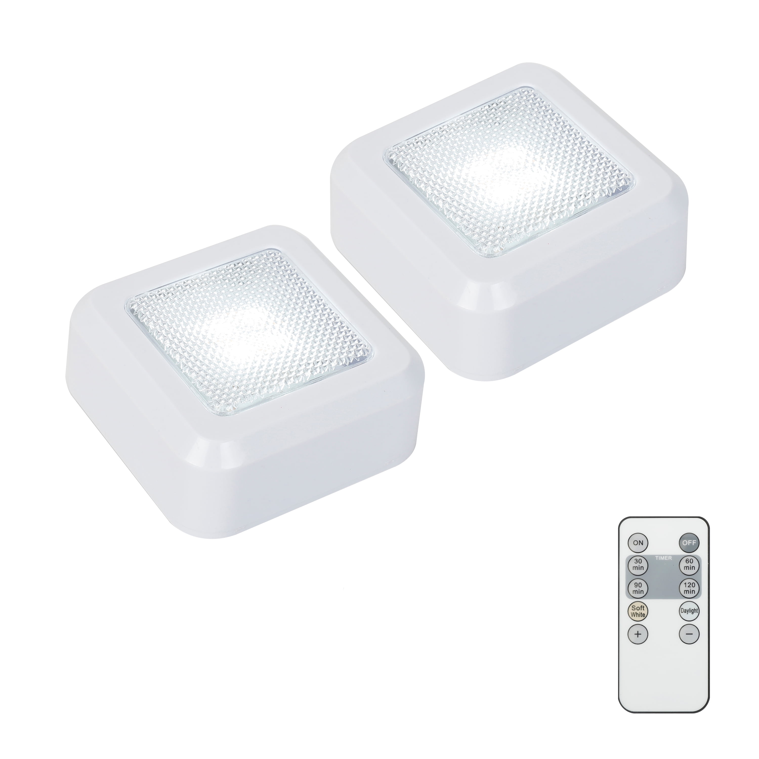 Bright Stick Up LED Light, Wireless, Battery Powered, 3 Pack, Cool