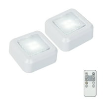 Great Value Wireless LED Puck Lights, 2-Pack, 100-Lumens, Remote Included
