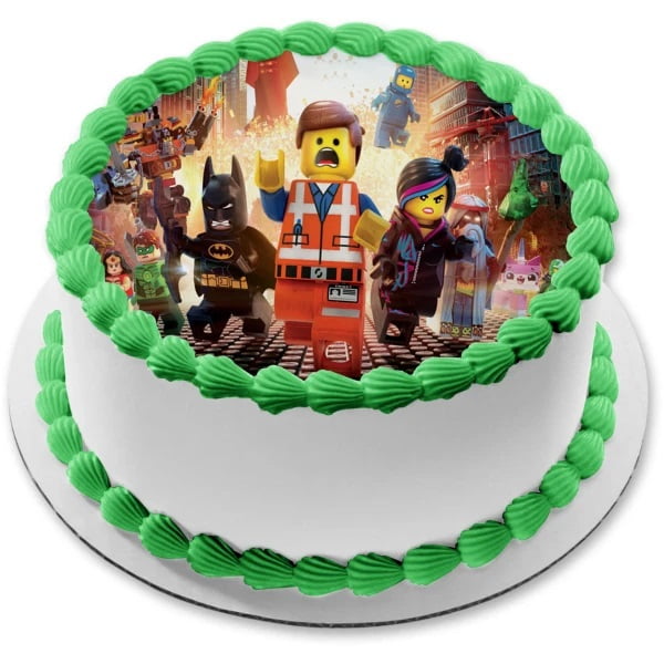 Lego Movie Photo Cake Topper Sheet Personalized Custom Customized Party - 8" - 75775 - Walmart.com