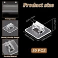 thumbnail image 2 of 80Pcs Card Stands Translucent Plastic Card Holders Square Game Card Stands Paper Miniature Bases Clear Business Card Holder Plastic Clip, 2 of 9