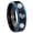 Black And Blue Step Edge, variant on Marine Chief Master Sergeant Dome Brushed Blue Tungsten Ring 10MM