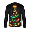 thumbnail image 4 of WXLWZYWL Mens Christmas Sweatshirts Trendy Big and Tall Crew Neck Tree Printed Sweatshirt Pullover Tops Party Outfit, 4 of 5