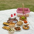 thumbnail image 3 of Canasta de Picnic de Mimbre, Cestrín de Picnices Vacío Forraje Desmontable Y Espacioso Capacidad Tejida A Mano Para Acampar, Picnic, Jardín, Pascua, 3 of 7