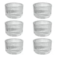 thumbnail image 1 of Portavelas Té de Cristal Estriado Set de Decoración Versátil 6 Piezas Incluye Regalo, 1 of 3