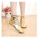 thumbnail image 3 of Ventas de zapatos de práctica de baile para mujer, botas de Jazz de cuero PU, suela suave para practicar hombres, zapatos de Ballet dorados y plateados, 3 of 5