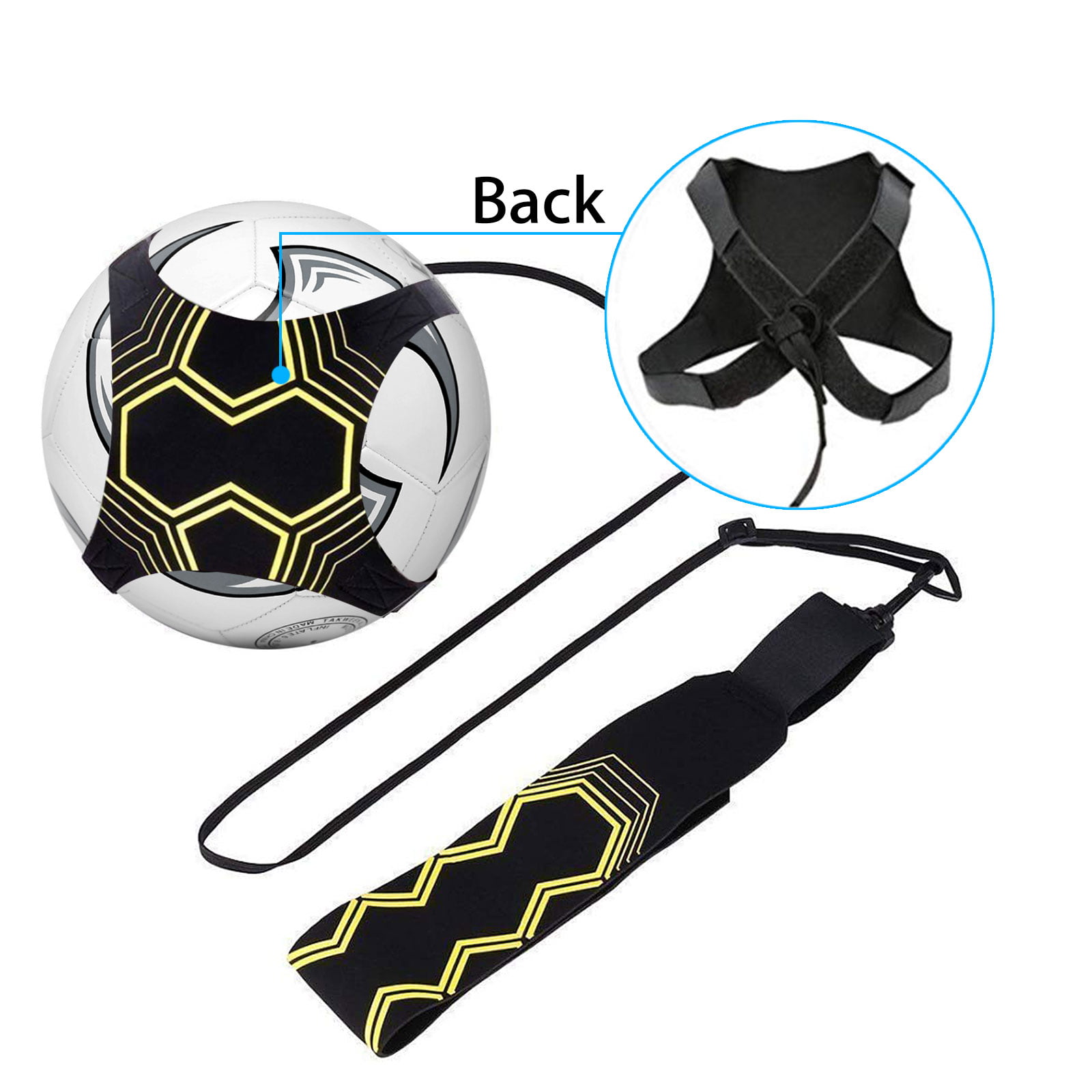 Football Soccer Waist Belt Skill Training Self Equipment Kick Ball  Trainer  Kit 