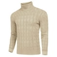 thumbnail image 4 of COOFANDY Men's Slim Fit Turtleneck Long Sleeve Sweater Casual Twisted Knitted Pullover Sweaters, 4 of 6