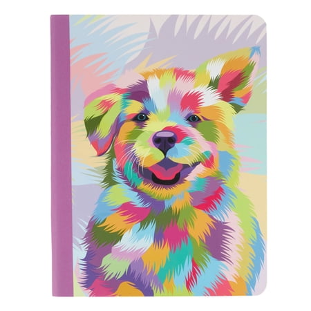 U Style Expressions Wide Rule Composition Book, 9.75" x 7.5", 100 Sheets, Pastel Dog