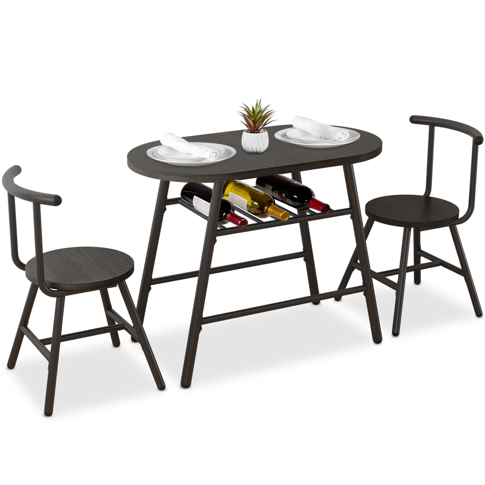 Buy High Top Dining Set for 2, BTMWAY 3pcs Breakfast Table Set with