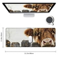 thumbnail image 2 of Heduofu Floral Mouse Pad, Cute Flowers Mouse Pad, Square Mouse Mat Waterproof Mousepad Non-Slip Rubber Base Mouse Pads for Office Laptop Women, Cow 31.5x11.8 in, 2 of 6