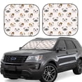 thumbnail image 6 of Kdxio Bulldog Face Print 2-Piece Sun Shade Front Windshield - Foldable Car Front Window Sunshades for Most Sedans SUV Truck, 6 of 6