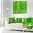 thumbnail image 2 of Designart Pathway in Bright Green Forest - Modern Forest Throw Pillow - 18x18, 2 of 4