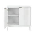 thumbnail image 5 of JERFIT Mid-Century Modern 2 Door Storage Cabinet with Fluted Fronts, White Accent Console Cabinet for Entryway, Dining Room & Living Room, 5 of 6