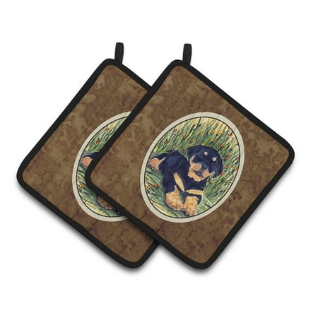 

Carolines Treasures SS8107PTHD Rottweiler Pair of Pot Holders 7.5HX7.5W multicolor