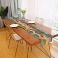 thumbnail image 2 of Yayeee Table Runner 70 inches Long for Home Kitchen Rectangle Dining Table Holiday Party Decoration, Abstract Wavy Landscape, 2 of 7