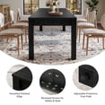 thumbnail image 5 of Finmind 78.74-inch Long Solid Wood Dining Table for 6-8, Farmhouse Kitchen Table with Simple yet Sturdy Legs, for Kitchen, Living Room, Black, 5 of 8