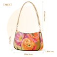thumbnail image 3 of FORMRS Womens Shoulder Bag with Chain Strap Clutch Purse Cute Tote Handbag, Pink Abstract Floral, 3 of 7