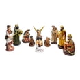 thumbnail image 1 of Escena de Estatuilla Adoración decorativa Navidad Resina Cristo Sagrada Familia Religiosa Nacimiento de Jesús Estatua Set para el hogar, 1 of 9