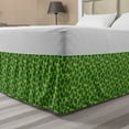 thumbnail image 1 of Exotic Bed Skirt, Repeating Organic Jungle Elements Randomly Scattered on a Green Field, Elastic Bedskirt Dust Ruffle Wrap Around for Bedding Decor, 4 Sizes, Lime Green Olive Green, by Ambesonne, 1 of 2