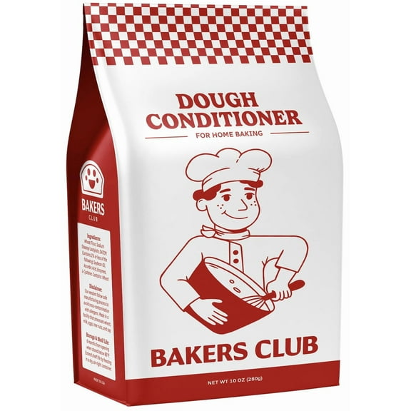 Bakers Club Artisan Dough Conditioner – Bread Improver & Baking Enhancer for Better Texture, Volume & Shelf Life – Sourdough, Pizza Crust, Bagels, Muffins, Cakes, Cookies & Enhances Any Flour 10o