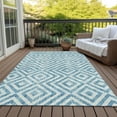 thumbnail image 6 of Addison Rugs Chantille Indoor/Outdoor Transitional Geometric Teal Washable Rectangle Rug, 10' x 14', 6 of 6