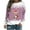 Pink, variant on Tetras Plus Size Tops for Women,Women's Winter Printed Loose T-Shirt,Long Sleeves Blouse,Round Neck Casual Tops