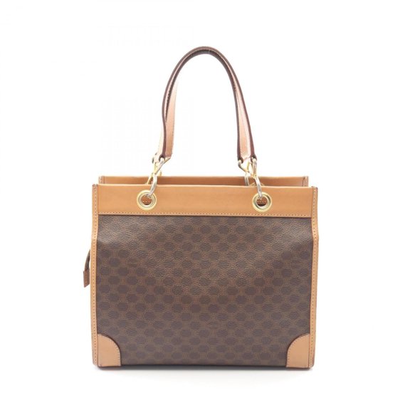 Pre-Owned Celine Macadam handbag, coated canvas and leather, brown, for women (Fair)