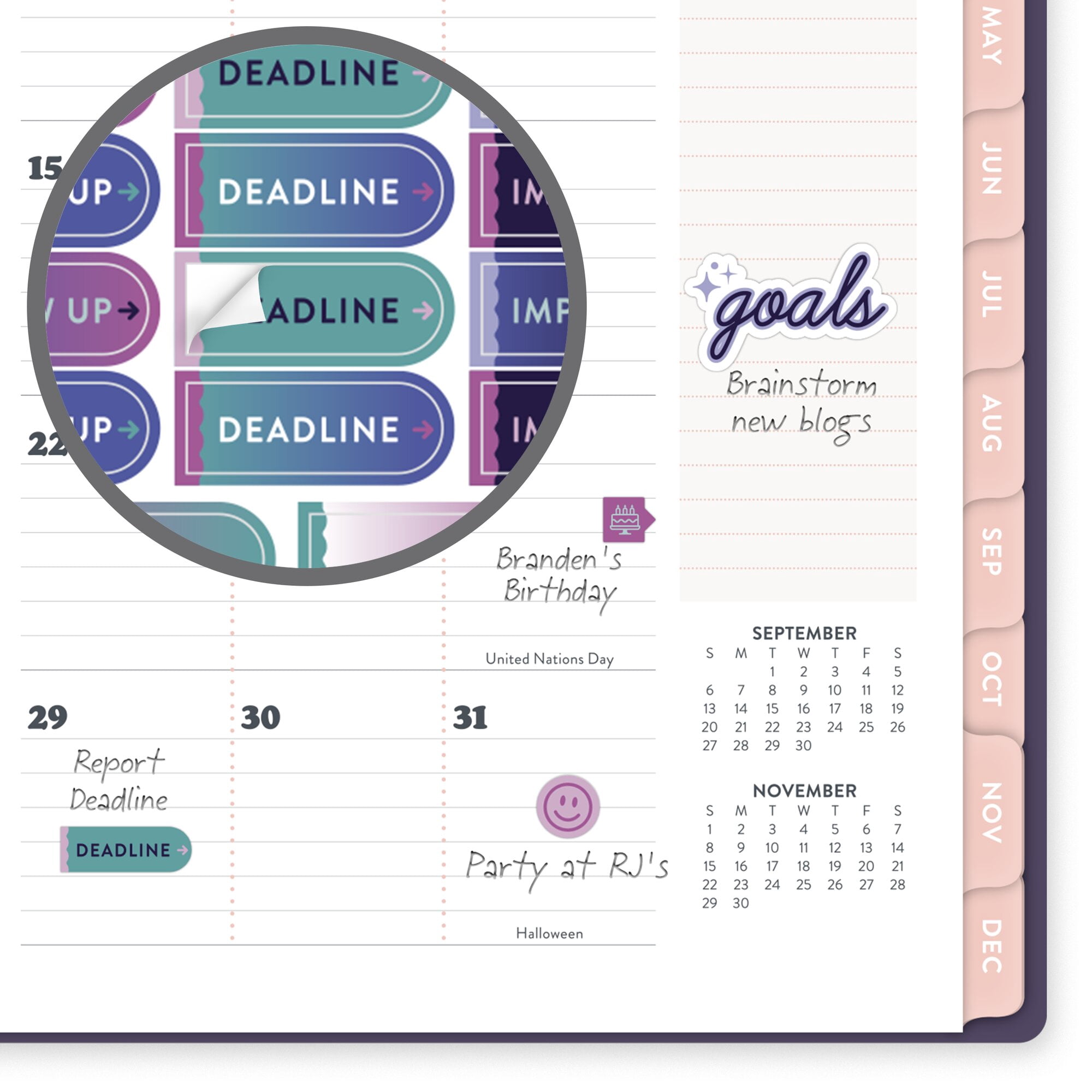 CatCoq for Mead 2027 Weekly Monthly Planner Retro Flower Small 5 12 x 8 12 -
