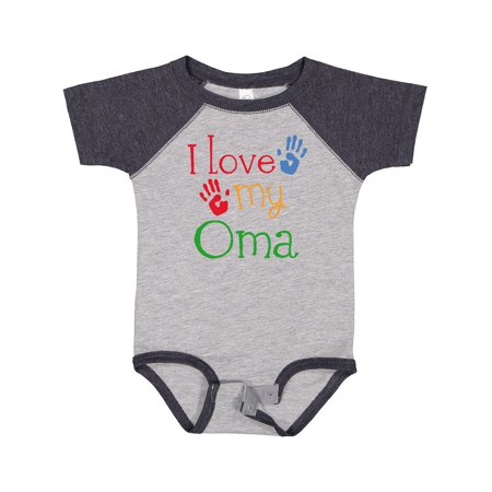

Inktastic I Love My Oma Grandchild Gift Gift Baby Boy or Baby Girl Bodysuit