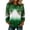 001_Dark Green, variant on Women's Casual Long Sleeve Hooded Sweater, St. Patrick's Day Shamrock Graphic Waffle Knit Pullover, Green Clover Top for Daily & Festival Wear