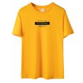 thumbnail image 4 of Gibobby Blusa Termica Mujer Mujeres Casual Letras Impresión Diaria Camisas Cuello Redondo Manga Corta Camiseta Suelta Tee Tops Túnica Blusa（Amarillo， S), 4 of 5