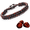 Red, variant on Men's LAPIS LAZULI Double Bead Bracelet
