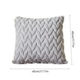 thumbnail image 3 of chaungfeng Soft Decorative Throw Pillow Covers 18 X 18 Inches, Plush Neutral Square Leaf Velvet Cushion Cases for Couch Sofa Bedroom Car Home Decor (Gray), 3 of 6