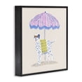 thumbnail image 3 of Stupell Industries Pastel Beach Umbrella Dalmatian Black Framed Giclee Art design by Krissy Mast, 24 x 24, 3 of 8