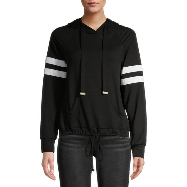 No Boundaries No Boundaries Juniors Cinched Waist Varsity Hoodie