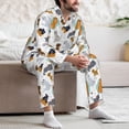 thumbnail image 5 of Mens Pajamas Set, Artistic Painted Cute Cartoon Cat Button Down Long Sleeve Loungewear Sleepwear Pjs sets for Men, 5 of 5