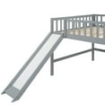 thumbnail image 5 of MAYEERTY Full Size Low Loft Bed with Ladder and Slide,Gray, 5 of 16