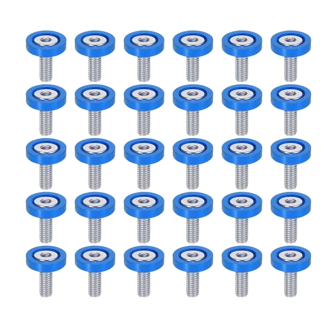 30 Piezas Coche Parachoques Guardabarros Arandela Pernos M6x1.0 Aluminio Aleación Azul