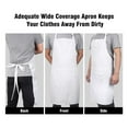 thumbnail image 2 of 8 Pack Bib Aprons with 2 Pockets Adjustable Kitchen Cooking Chef Apron for Women & Men, White, 2 of 7
