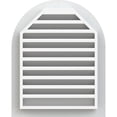 thumbnail image 4 of Ekena Millwork 12"W x 22"H Round Top Gable Vent (17"W x 27"H Frame Size) Functional, PVC Gable Vent with 1" x 4" Flat Trim Frame, 4 of 14